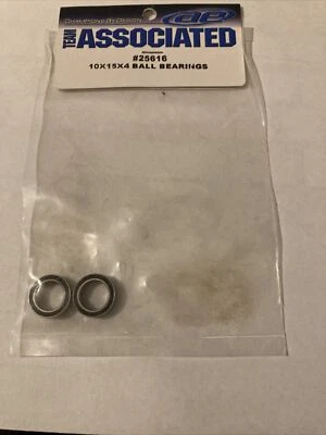 TEAM ASSOCIATED 25616 10X15X4 BALL BEARINGS (2) NOS NIP - Image 1 of 2