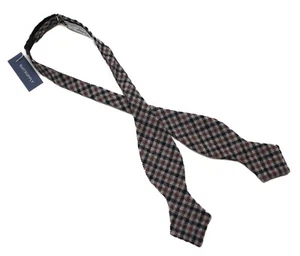 SUITSUPPLY Check Pink Bow Tie Men's ONE SIZE Wool Silk Adjustable Formal - Picture 1 of 5