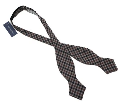 SUITSUPPLY Check Pink Bow Tie Men's ONE SIZE Wool Silk Adjustable Formal - Image 1 of 4