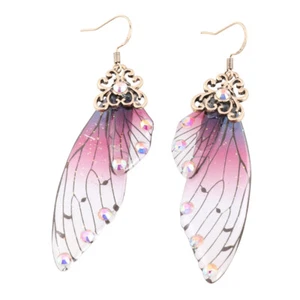 1 Paar Flügel Ohrringe Imitat Zikadenflügel Ohrentropfen Tier Design Ohrschmuck - Bild 1 von 12