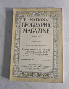 NATIONAL GEOGRAPHIC March 1921 1st Aerial Voyage Half Way Around The World - Picture 1 of 6