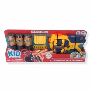 NEW Excel X-Shot Kid Connection Dart & Disk Blaster Gun, Darts Fire Up To 55 Ft. - Picture 1 of 3