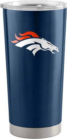 Denver Broncos 20 oz Stainless Steel Insulated Ultra Travel Tumbler Mug Cover