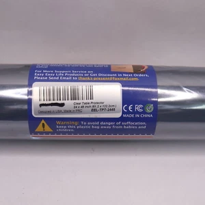 Dining Table Protector Plastic Clear 24" x 48" EEL-TPT-2448 - Picture 1 of 4