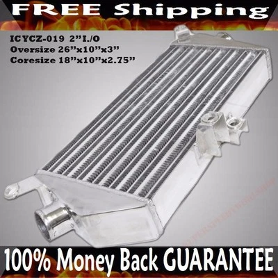 YCZ-019 UNIVERSAL Intercooler 2" E/S Gran Tamaño 26"x10"x3" Coresize 18x10x2.75 Foto 1 de 4