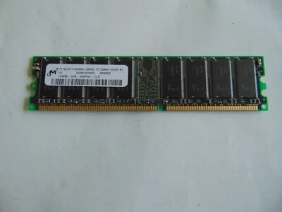 Micron 128MB DDR RAM Memory MT16VDDT1664AG-20MA2 PC1600U-2220-B1 , 200MHz, CL2 - Image 1 of 3