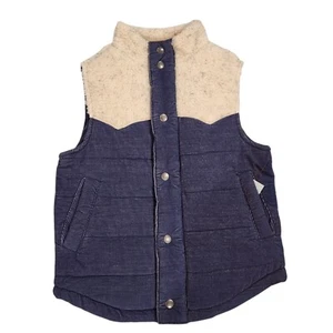 Cat & Jack Girls Blue And White Outerwear Vest Size XS NWT - Picture 1 of 8