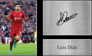 LUIS DIAZ LIVERPOOL RARE FRAMED SIGNED PHOTO PRINT 6 X 4 BOGOF CHARITY LISTING - Picture 1 of 3