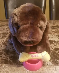 2006 Barbie Mattel 14" Labrador Puppy Stuffed Dog Toy Barking-Whine-Growl-Pants - Picture 1 of 10