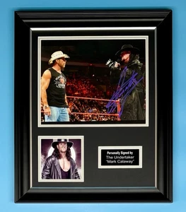 The Undertaker signed Foto gerahmt & COA Mark Calaway Poster WWE Autogramm Auto - Bild 1 von 9