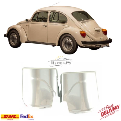 Juego guardabarros trasero plateado para Volkswagen Beetle modelos 1965-1975 entrega rápida Foto 1 de 4
