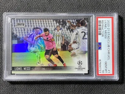 2020-21 Topps Stadium Club Chrome UCL Refractor #1 Lionel Messi PSA 10 J17 - Image 1 of 4