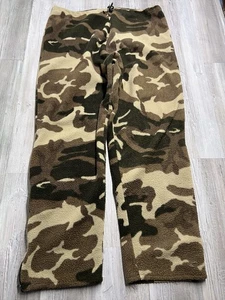 Vintage Carhartt Camo Polar Fleece Hunting Pants Rugged Outdoor Wear XL USA Made - Picture 1 of 15
