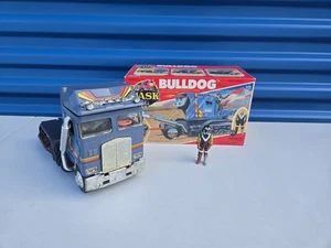 Bulldogge mit Boris Bushkin 100% komplett MASK Kenner 1987 Oldtimer Fahrzeug mit Box - Bild 1 von 21