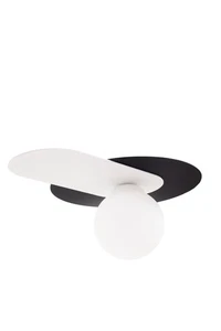 Deckenleuchte Cristal Bola Cocina E27 L:35 cm Negro Blanco Lámpara de techo - Imagen 1 de 2