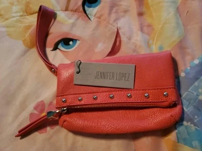 Jennifer Lopez Clutch Purse Lisbeth Wristlet $49 New! Unique CORAL Color - Image 1 of 4