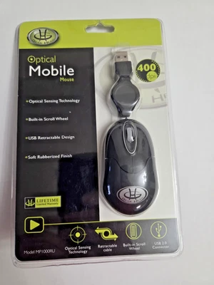 GEARHEAD (NEW) OPTICAL MOBILE MOUSE 400DPI MODEL MP1000RU BUILT IN SCROLL WHEEL - Image 1 of 4