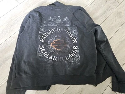 Harley Davidson Sweatshirt Jacket Womens Medium Black Motorcycle Sweater 10 - Image 1 of 4