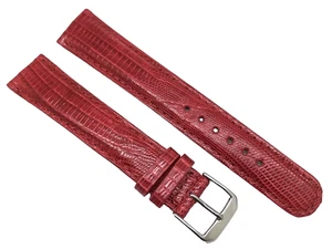 Cinturino Orologio 18mm Rosso Vero Lucertola Teju / 53 - Picture 1 of 5
