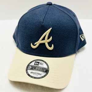 New Era Atlanta Braves 2-Tone A-Frame 9FORTY Hat Cap Adjustable Snapback Blue - Picture 1 of 5