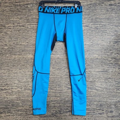 Medias de compresión Nike Pro Hyperwarm para hombre talla grande azul negro  Foto 1 de 4