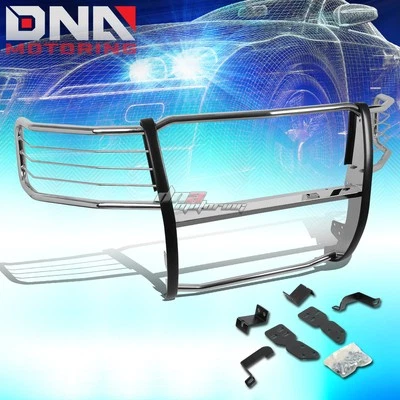 FOR 07-13 SILVERADO 1500 GMT900 BLACK COATED MILD STEEL FRONT GRILL GUARD FLAME - Image 1 of 4