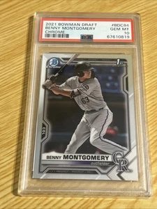 2021 1st Bowman Chrome Benny Montgomery #BDC84 PSA 10 - Picture 1 of 2