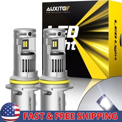 AUXITO HB5 9007 Super 30000LM White LED Headlight Bulbs High Low Beam 6500K 2/4X - Image 1 of 4