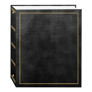 Magnetic Self-Stick 3-Ring Photo Album 100 Pages (50 Sheets), Black - Foto 1 di 1