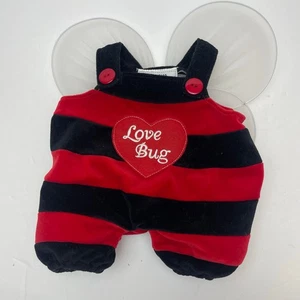 Build A Bear Love Bug Outfit Overall Marienkäfer Kleidung rot & schwarz gestreifte Flügel - Bild 1 von 5