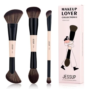 Face Makeup Brushes 3pcs Double Ended Makeup Brush Set for Foundation Contour... - Picture 1 of 6