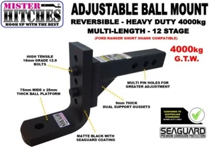 FORD RANGER H/DUTY 4000KG 5 HOLE ADJUSTABLE TOW BALL MOUNT - TOWBAR HITCH 4T - Picture 1 of 12