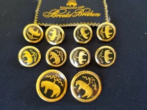 HTF Brooks Brothers 1818 Gold Set 15mm & 20mm Blazer Jacket Replacement Button - Picture 1 of 7