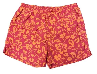 Bañador St John's Bay XL Hawaiano Rojo Naranja 3 Bolsillos Crucero Luau Tropical Foto 1 de 4