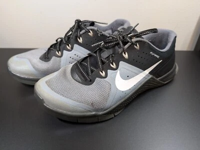 Nike Flywire Metcon 1 Training Athletic Shoe Women's Sz 8 Gray And Black 821913 - Image 1 of 4