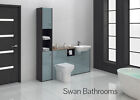 Hacienda / Metallic Blue Gloss Bathroom Fitted Furniture 1700Mm With Tall Unit
