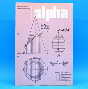 Alpha 1 von 1986 Mathematische Schülerzeitschrift Mathematik Mathe Logik S1 - Imagen 1 de 1