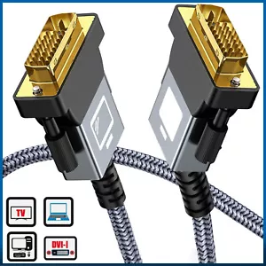 DVI-D to DVI-D Cable Dual Link 24+1 Male Video Cable Adapter Gold Plated 1M - Picture 1 of 9
