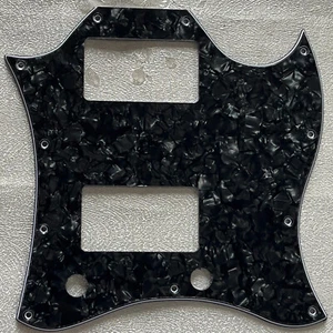 Custom For Gibson SG Standard Full Face Style Guitar Pickguard 4-Ply Black Pearl - Picture 1 of 4