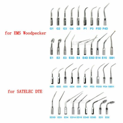 Dental 38Type Ultrasonic Scaler Tip Scaling Periodontics Endo Fit EMS Woodpecker - Image 1 of 4