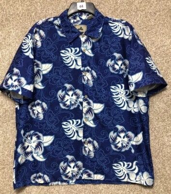 Vintage EMS Eastern Mountain Sports Mens Hawaiian Floral Button Shirt Sz Large - Image 1 of 4
