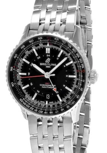BREITLING Navitimer AUTO GMT 41MM Black Dial SS Men's Watch A32310251B1A1 - Picture 1 of 5