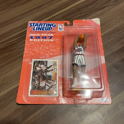 Vintage 1997 Starting Lineup Figure Charles Barkley Houston Rockets 10th Year Cover