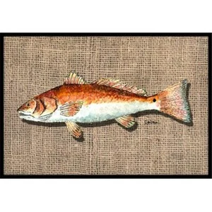 Carolines Treasures 8736MAT Fish Red Fish Indoor Or Outdoor Mat - 18 x 27 in. - Picture 1 of 1