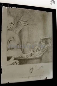 altes Glasnegativ - erotische Zeichung  - 1910-20 ???  9x12  (4) - Picture 1 of 1