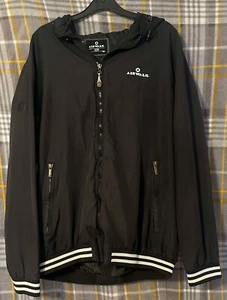 Airwalk Windbreaker Outdoor Jacket Lightweight  Anorak with Hood Black Large - Picture 1 of 3