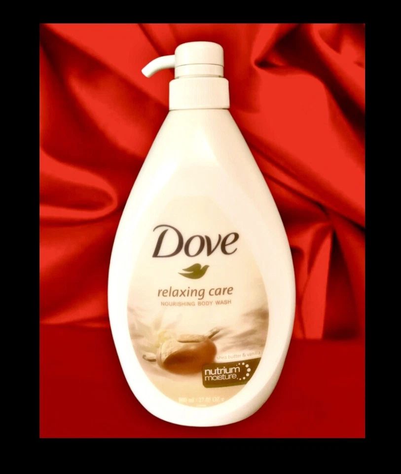 2 Bottles Dove Relaxing Care Nourishing Body Wash W/ Shea Butter & Vanilla