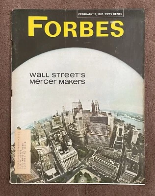 Vintage Forbes Magazine - February 15, 1967 - Wall Street's Merger Makers — 第 1/4 张图片