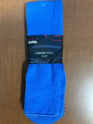 NUEVO Calcetines Xara Liga de Fútbol Juvenil Color Azul Claro 80% Acrílico 20% Nylon Nuevos con Etiquetas Foto 1 de 4