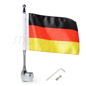 For Honda Goldwing GL1800 2001-2017 Rear Side Mount Germany DE Flag Pole Chrome - Bild 1 von 13